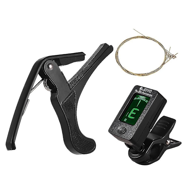 Gitarrverktygssats Inklusive Digital Gitarrstämmare Gitarr Capo Akustisk Gitarrsträngar Set För Nybörjare Stränginstrument Delar Tillbehör