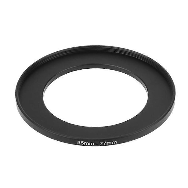 55mm til 77mm Metall Step Up Ringer Linseadapter Filter Kameratilbehør Ny