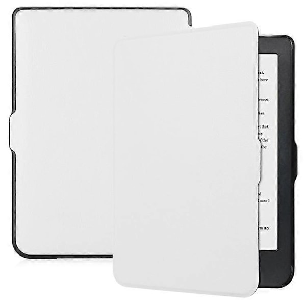 PU Läder Smart Magnetisk Flip Ereader Fodral Kompatibelt För Kobo Clara HD White