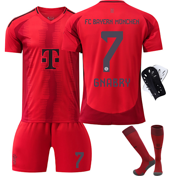 2425 Bayern Jersey 3 Jin Meizai 9 Kane 10 Sane 25 Muller Jersey Barnefotball Uniformsett NO.3 With Socks S