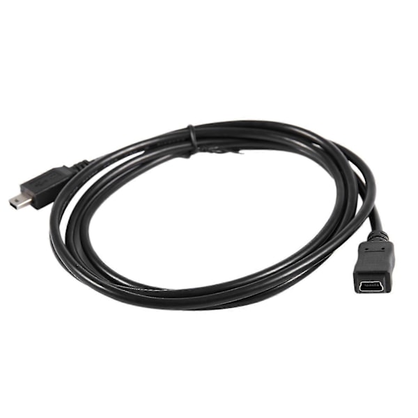 1,5 m Mini Usb B 5-pin Han til Hun Forlængerkabel Adapter Sort Y