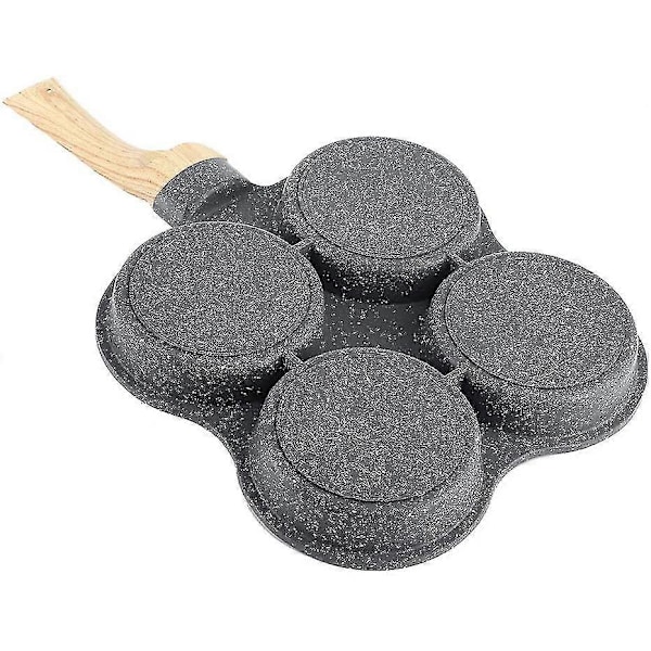 Äggpanna Omelettpanna Stekpanna, 4-Håls Omelettpanna Non-Stick Stekpannor