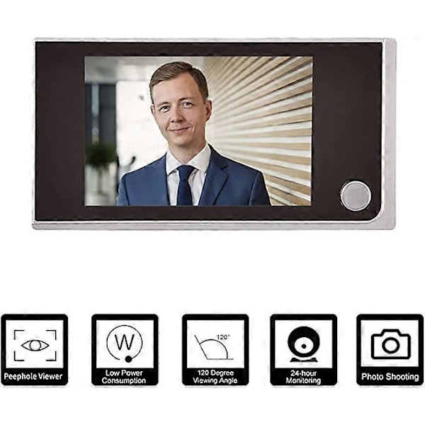 3,5\" LCD HD -näyttöinen ovisilmädigitaalikamera 480 x 320P kuvatarkkuudella ja 120 asteen laajakulmalla, kodin turvajärjestelmä