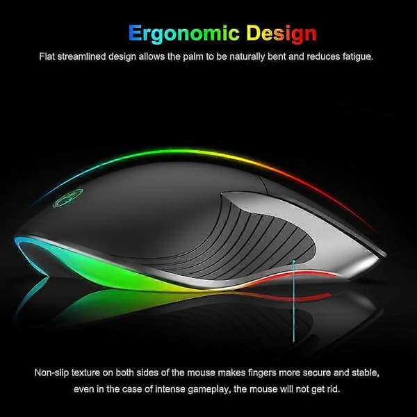 iMICE X6 Kablet Gaming Mus 6400DPI Optisk USB Spilmus Til Computer Laptop