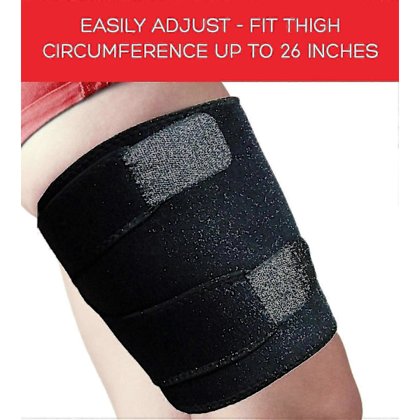 Justerbar lårstøtte, quadriceps-støtte og lårbandager til mænd og kvinder. Unisex åndbar neopren skridsikker hamstring kompressionsærme