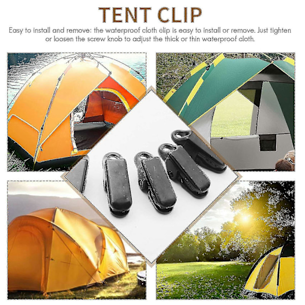 50 st Sail Tarp Clips Säkrar Klämma Med Starkt Låsgrepp För Utomhus Camping, Tält, Markis, Banner Ti