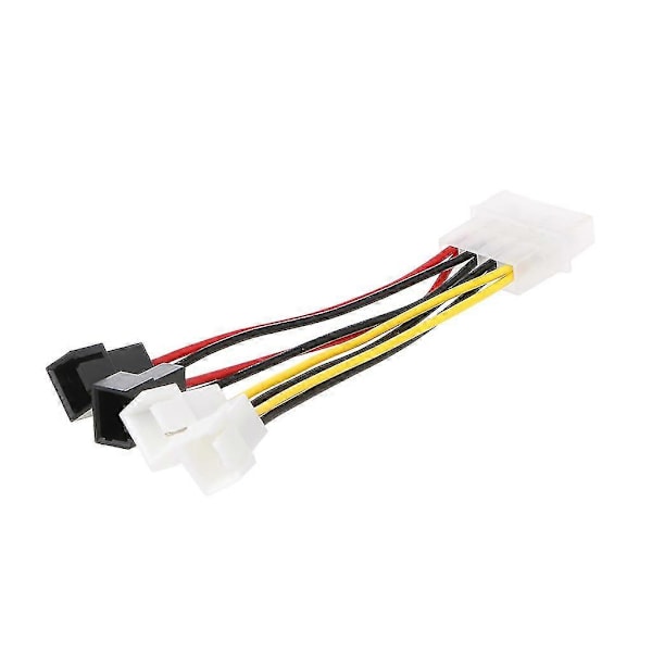 D Typ Stor 4-pin Molex Till 4 3-pin Multiplikator PC Kylfläkt Förlängningskabel