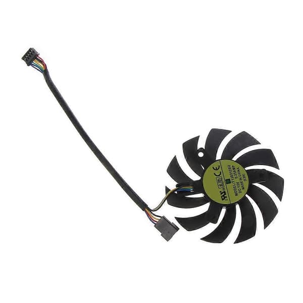 1/2PC 74mm Grafikkort Køleventilator FD7010H12S 5Pin 12V GPU Køler til ASUS