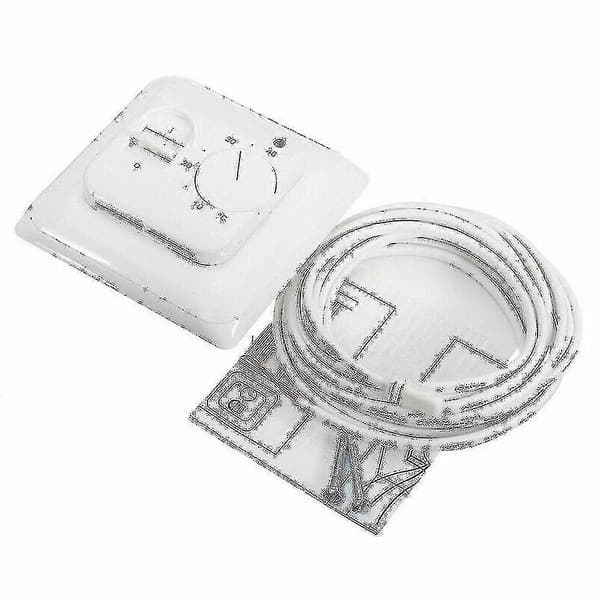 Elektrisk gulvvarme termostat temperaturkontrollbryter + sensor kabel