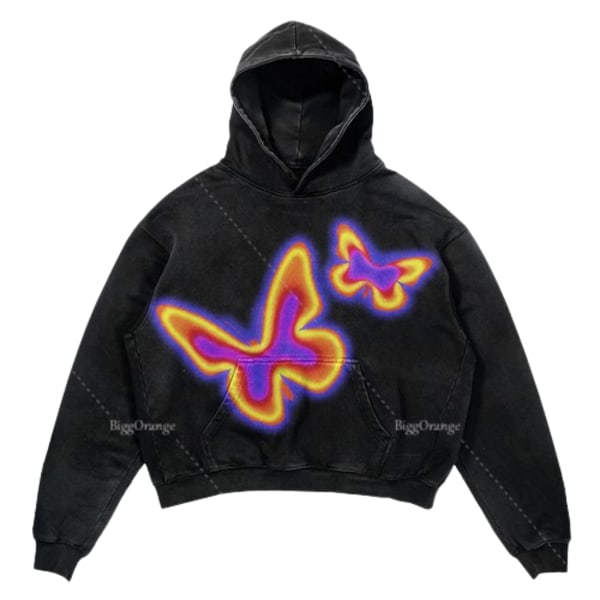 punkdesign print luvtröja harajuku streetwear y2 mode oversized hoodie hip hop gotisk långärmad style 7 M