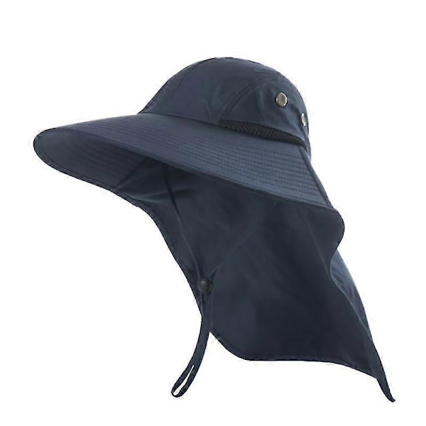 Solhatt för män utomhus med UV-skydd Safarihatt Bredbrättad fiskehatt med nackskydd 1 st brun yu