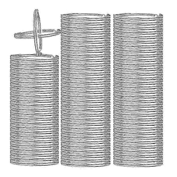 200 st Nyckelringar, Delade Nyckelringar i Bulk för Nyckelkedjor och Hantverk (25mm) (silverfärg)
