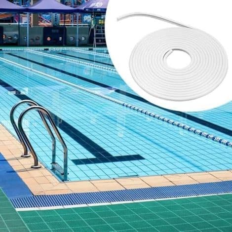 Multifunktionell T-formad PVC-poolkantlist 18 m för ovanjordiska och nedgrävda pooler -
