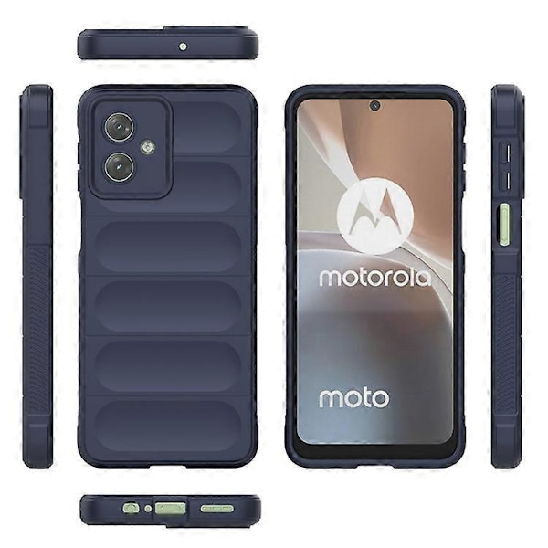 Kompatibel med Motorola Moto G54 5G TPU Cover Stødsikkert Robust Telefon Bagcover DarkBlue
