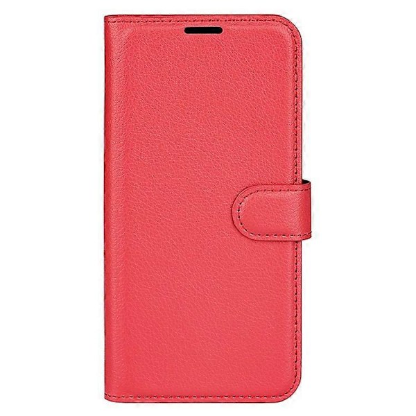 Kompatibelt Skal för Samsung Galaxy S25+ Litchi Textur Stötsäkert Läder Plånboksfodral Red