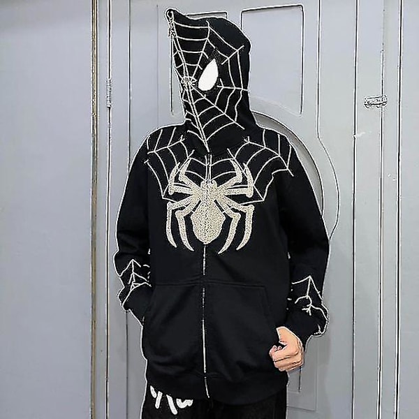Spiderman hupullinen paita miehille Naisten printed hupullinen takki Streetwear paras lahja jouluksi White S