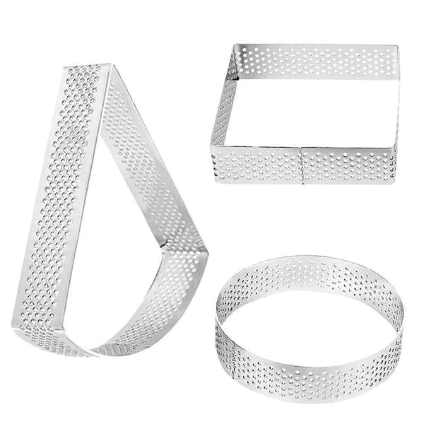 DIY Kakeform Perforert Design Ostekakeform Hjemmebakere 3 stk