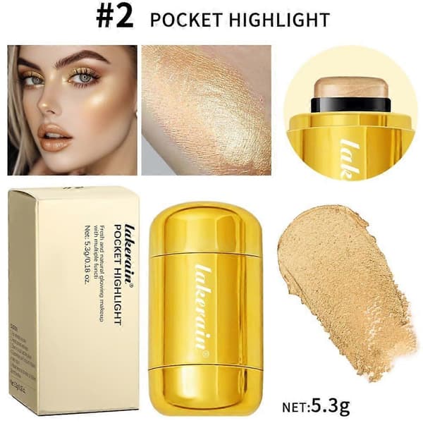 Face Glow Highlighter Stick - Daggig Kräm Highlighter Stick, Daggig Glow Ansiktshighlighter, Fick Highlighter Stick Color 02