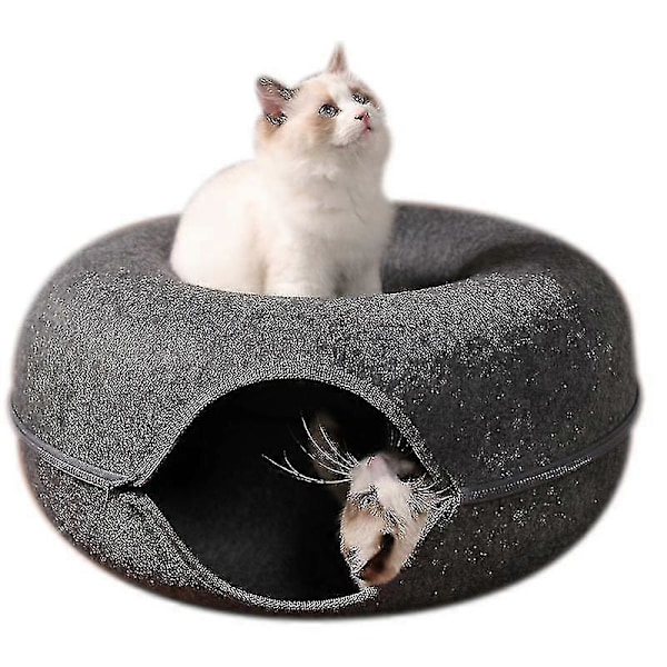 1 st Djurtunnel Donut Kattsäng (mörkgrå)