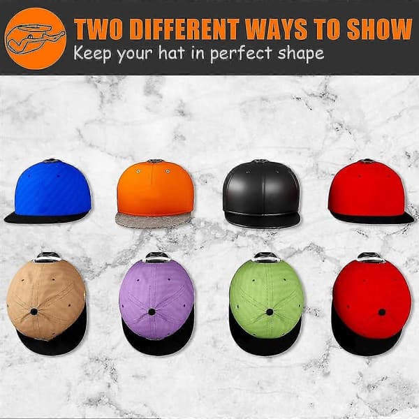 24 Pak Adhesive Hat Hooks Til Væggen, Hat Stativ Hat Organizer Display Til Hjem Decor, Hat Hold Hanger
