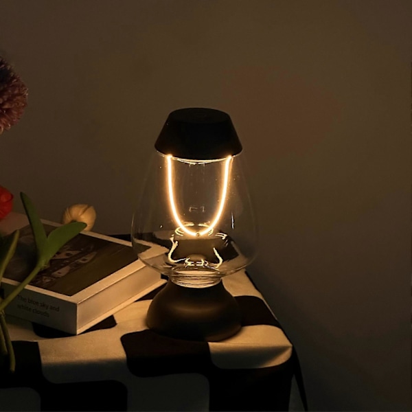 Dimbar Nattlampe 3 Fargetemperaturer Flimmerfri Myk Belysning Berøringskontroll Moderne Trådløs Bordlampe Borddekorasjon