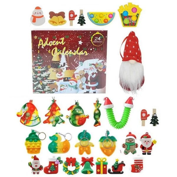 Juladventskalender Söta ankor Set för barn Xmas Julnedräkningsleksaker för överraskningspresenter style 6