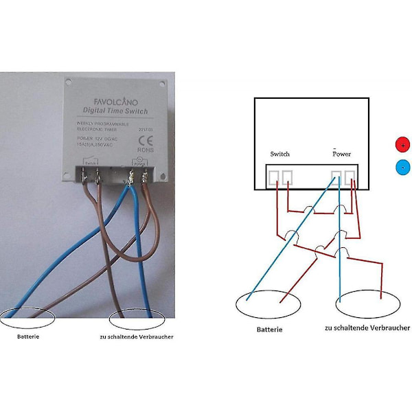 Elektronisk Timer DC12V 16A 17 Program Programmerbar LCD-skärm UDV