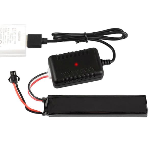 7.4V 2S LiPo Batteri USB Opladerkabel med 3-benet Stik til RC Bil