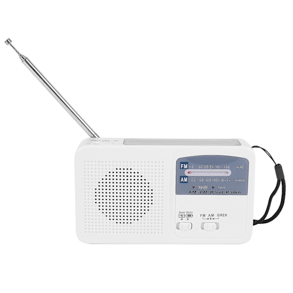 Nödradio med solceller och handvev, självdriven, batteri USB-laddning FM/AM-radio LED-blixt