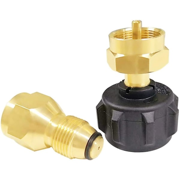 Propan Påfyllningskoppling Adapter Universal För Propan Gastank Cylinder Pol & Qcc Ventil Enkel Påfyllning Till 1lb Flaska