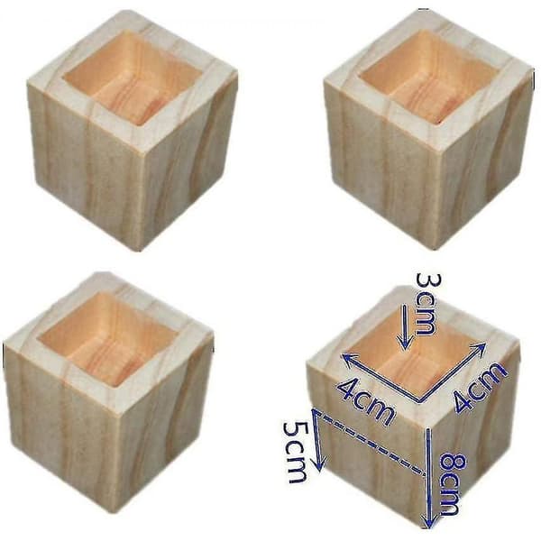 Sängförhöjare, Soffbensstolsängmöbelben, Stark träbas, 4-pack BRE