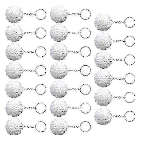 20 stk. Golfbold Nøgleringe Til Festartikler, Golfbold Stressbold, Skole Karneval Belønning, Sport Ce - B