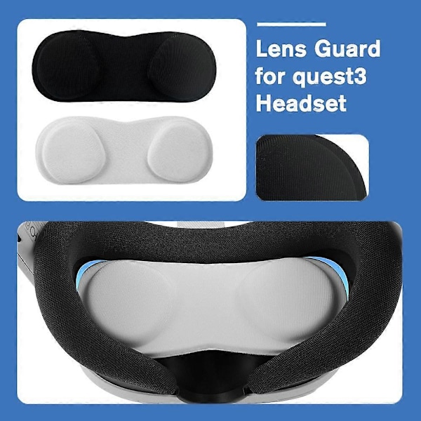 VR Silikonskyddsfodral VR-tillbehör För Quest-3 Linsskydd