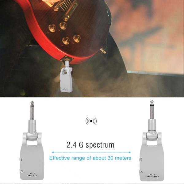 WP-1 2.4G Trådløst Gitarsystem Sender Mottaker for Elektrisk Gitar