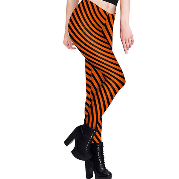 Crossover-leggings för kvinnor för kvinnor med hög midja, mjuka printed style 2 M