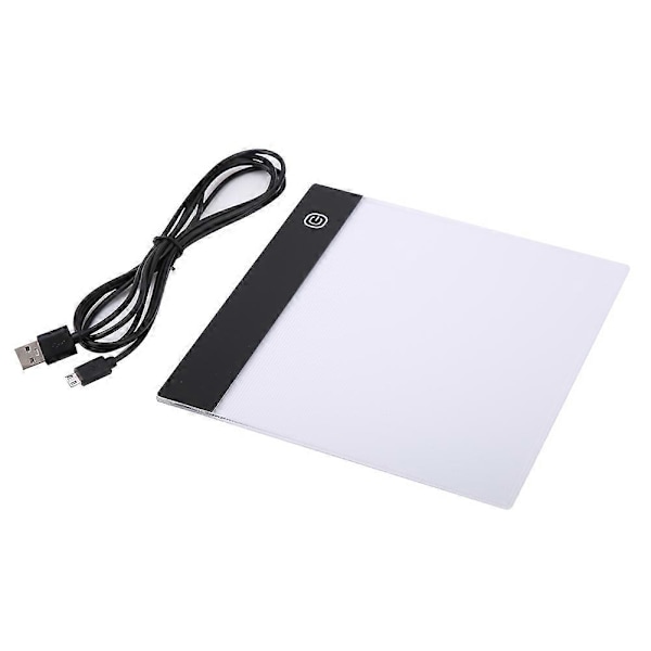 LED Tegnebord A5 Kunst Tegning Kopieringsplade Bord USB-kabel