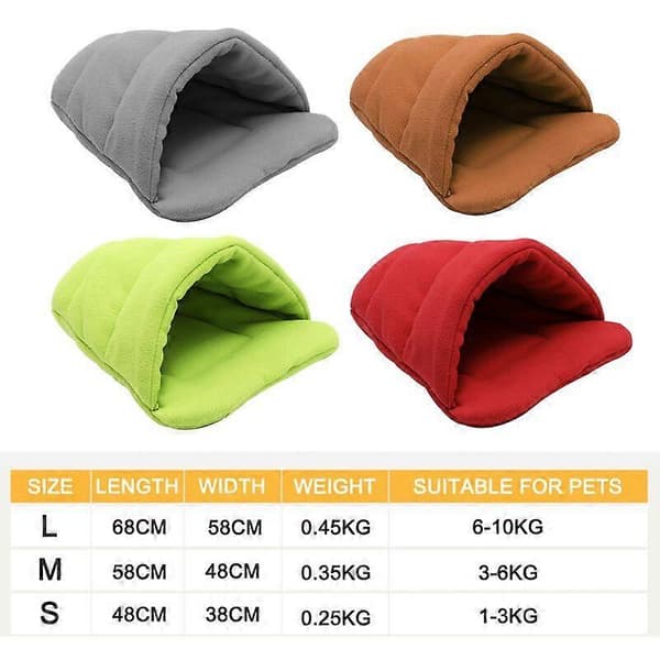 Hundeseng Katte Sovepose Katte Varm Rede Dyreseng Kattehule, Grå, S