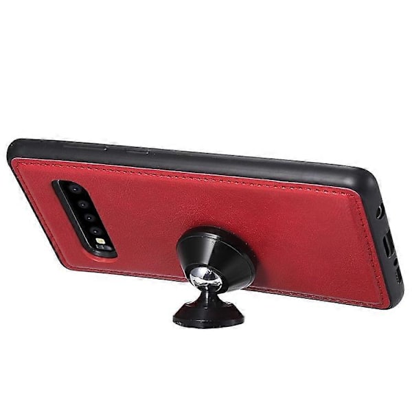 Magnetisk Avtakbart 2-i-1 PU Lærdeksel Kompatibelt med Samsung Galaxy S10 Plus Red