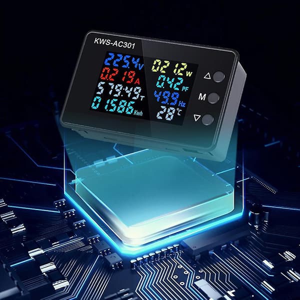 Digitalt Display Strøm Voltmeter 50-300v Ac Wattmeter Multifunktionel Elektrisk Måler Effekt Detektor