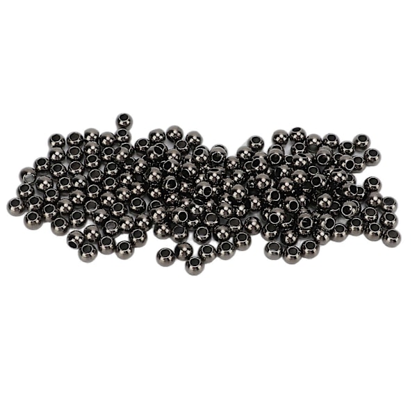 200 st Distanspärlor Stort Hål Runda 5mm/0.2in Öppning 10mm/0.4in Smycken Harts Distanser för Armband Halsband 10mm Pistol Färg