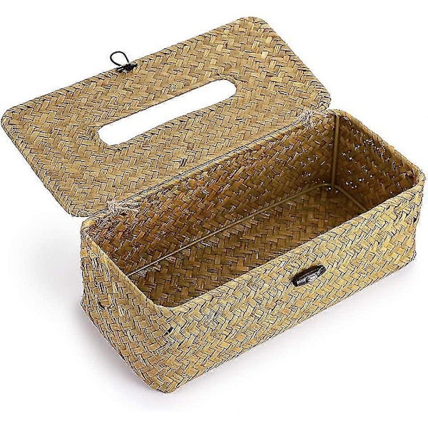 Rektangulär Tissue Box Dispenser Vävd Vasslåda, För Familj, Kontor, Tablet