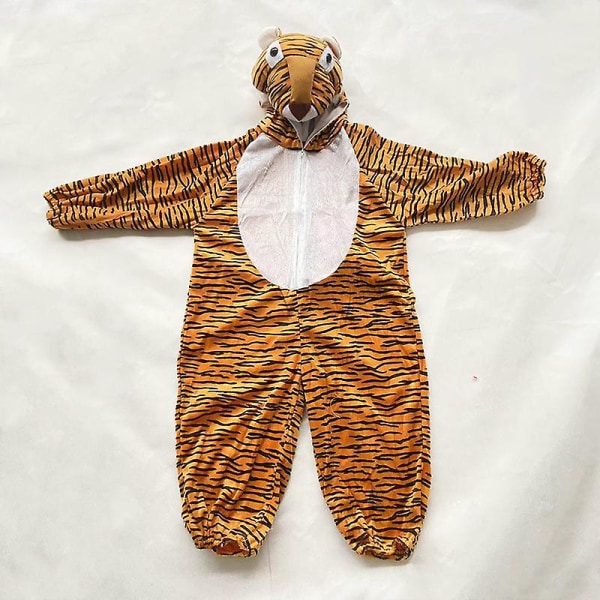 2023 Kids Tiger Fancy Dress Up Animal Halloween Cosplay Barnvargdräkt Tiger