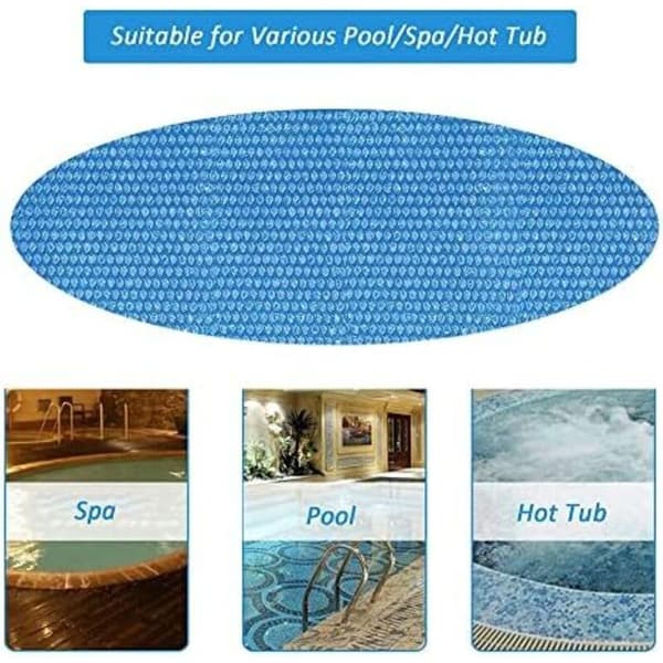 Boblepresenning til rund rektangulær pool, vinter sommer opvarmning, solbeskyttelse boblebad spa udendørs dam I.