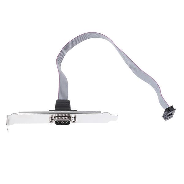 Moderkort Com Port 9Pin DB9 RS232 Flatkabel Kontaktfäste med Kabel
