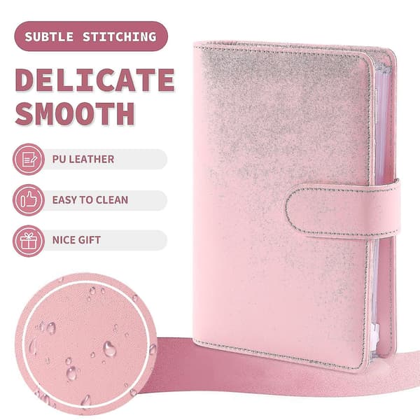 A6 Kontantkuverter Binder Wallet, PU Budget Planner Notesbog til Kontantbudgettering, Kuvert Wallet, Savin