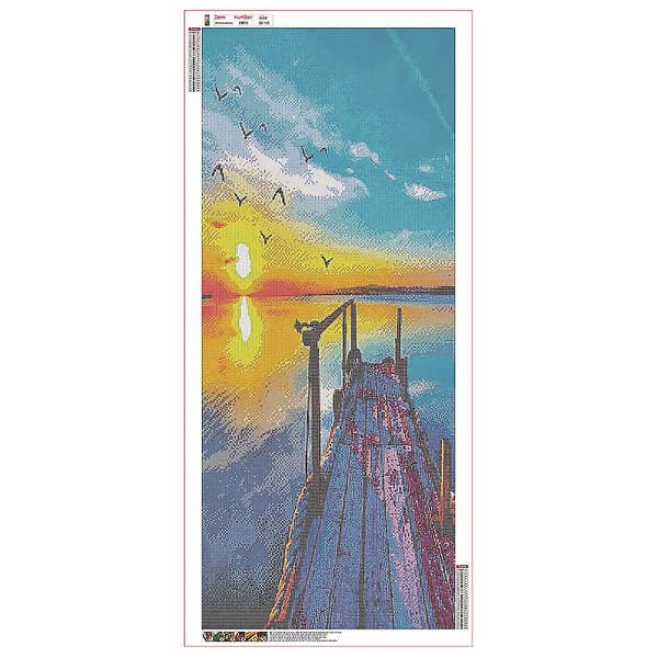 Sunrise 5d Fuld Drill Diamant Maleri Broderi Til Korssting Diy Til Rhin