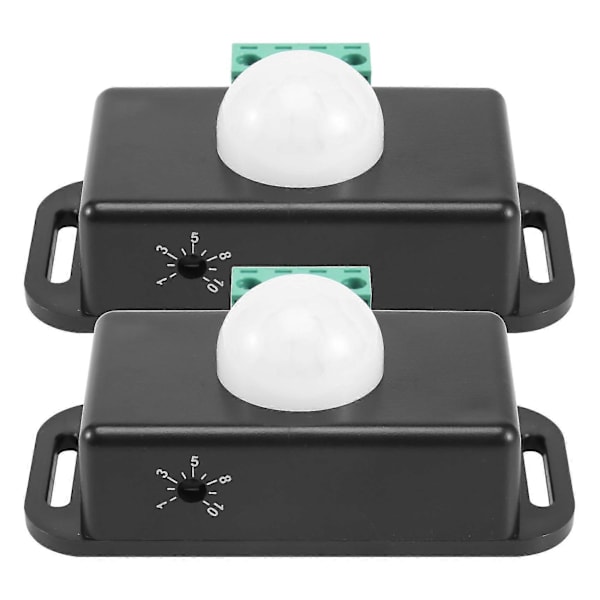 Bevægelsessensor Switch, 12V 24V PIR Sensor LED til fleksible LED strips lys, 2 pak