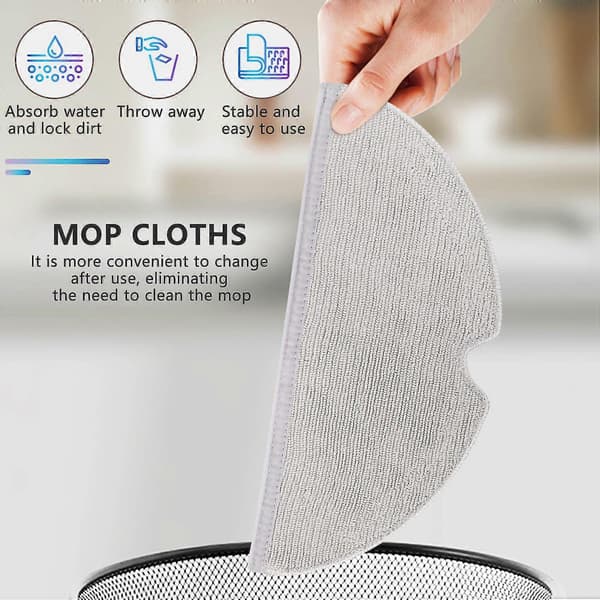 10 stk. Mikrofiber Moppeklut Kompatibel for S5 S5 Max S6 S6 Pure S6 MaxV E4 E35 E2 Støvsuger Deler