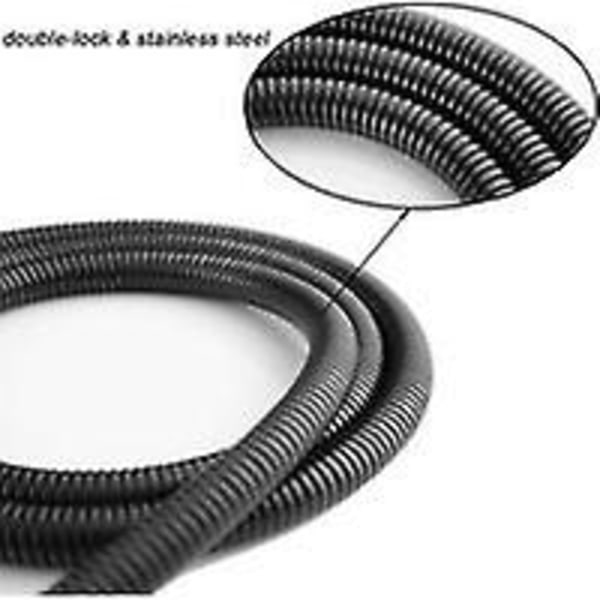 1 stk. 1,5 m fleksibel dusjslange i rustfritt stål, messingbeslag, anti-twist dusjhodeslange, fleksibel dusjslange - Svart