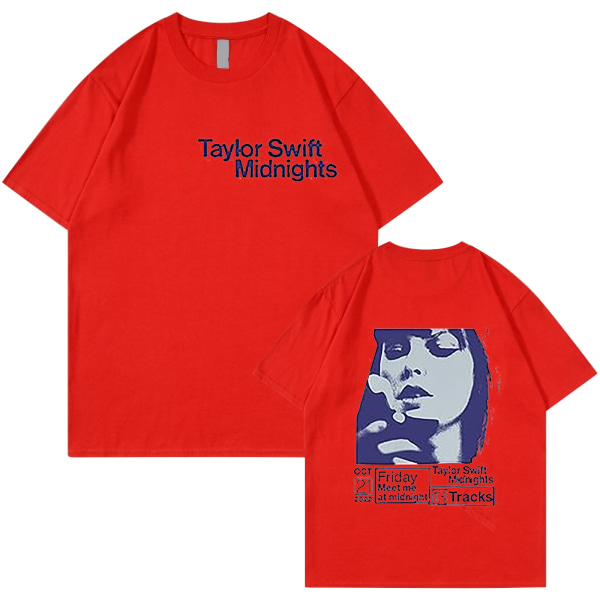 Taylor Swift Fan T-Shirt Tryckt T-Shirt Skjorta Pullover Vuxen Collection Taylor Swift T-shirt herr och dam red XL